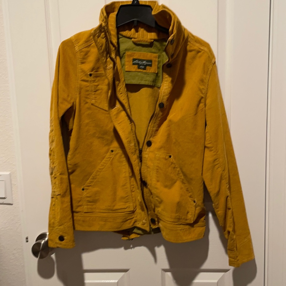 Eddie Bauer corduroy mustard jacket